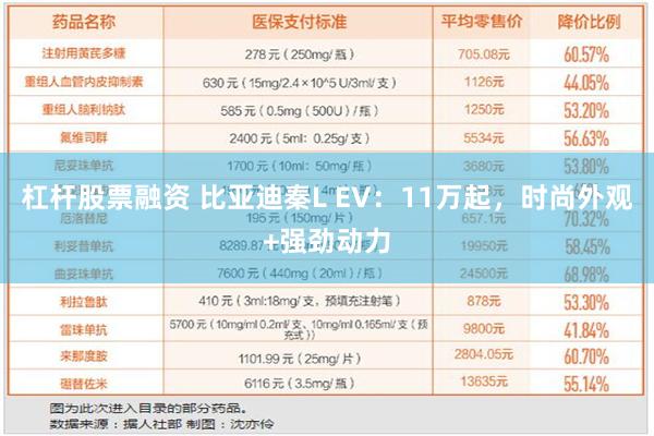 杠杆股票融资 比亚迪秦L EV：11万起，时尚外观+强劲动力